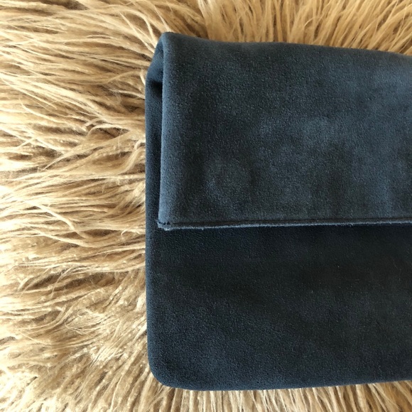 NWT Navy Moda Luxe leather clutch - Picture 8 of 8